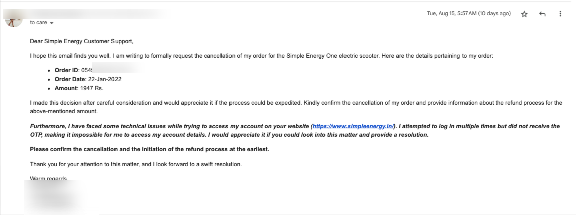 Simple One Energy Scam? Customer Getting Issues In Refund Booking Amount