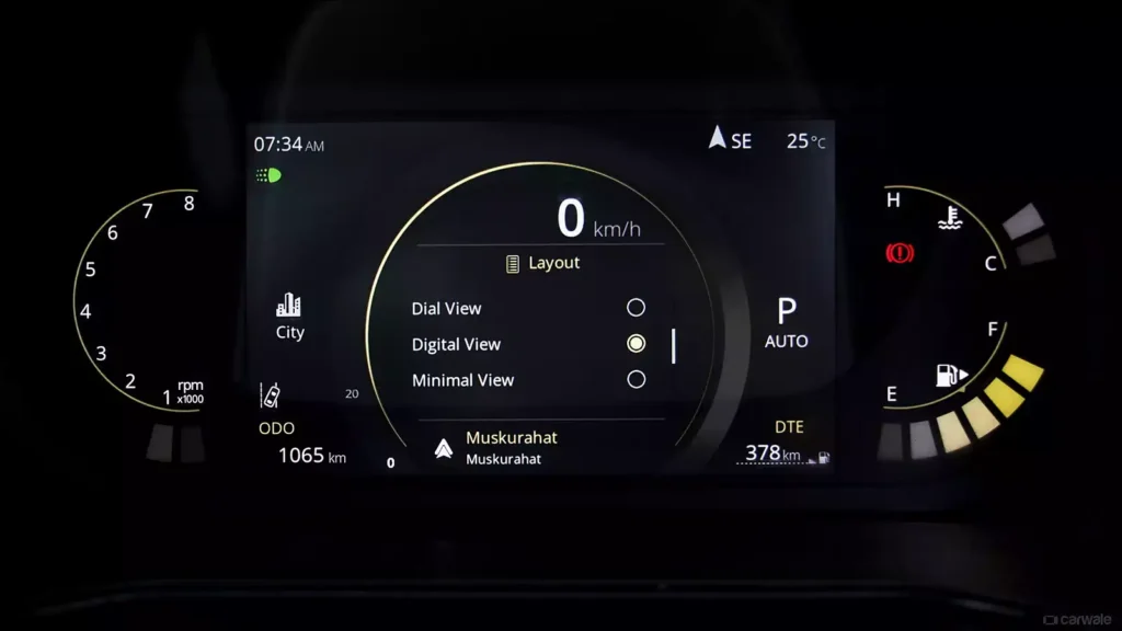 tata nexon 2023-instrument cluster