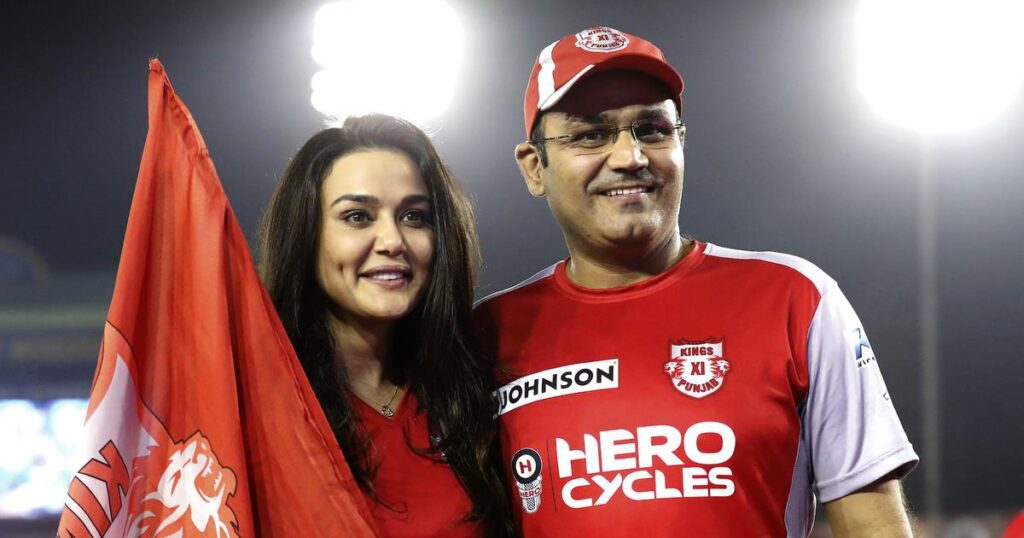 Preity Zinta and sehwag