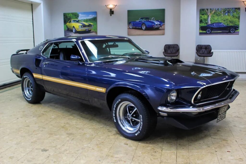 1969 ford mustang blue color