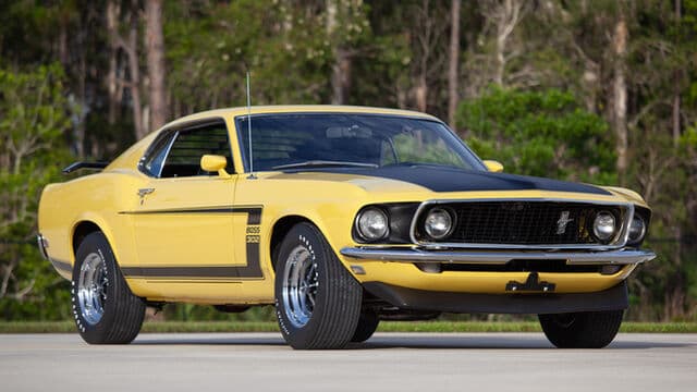 1969 ford mustang boss yellow