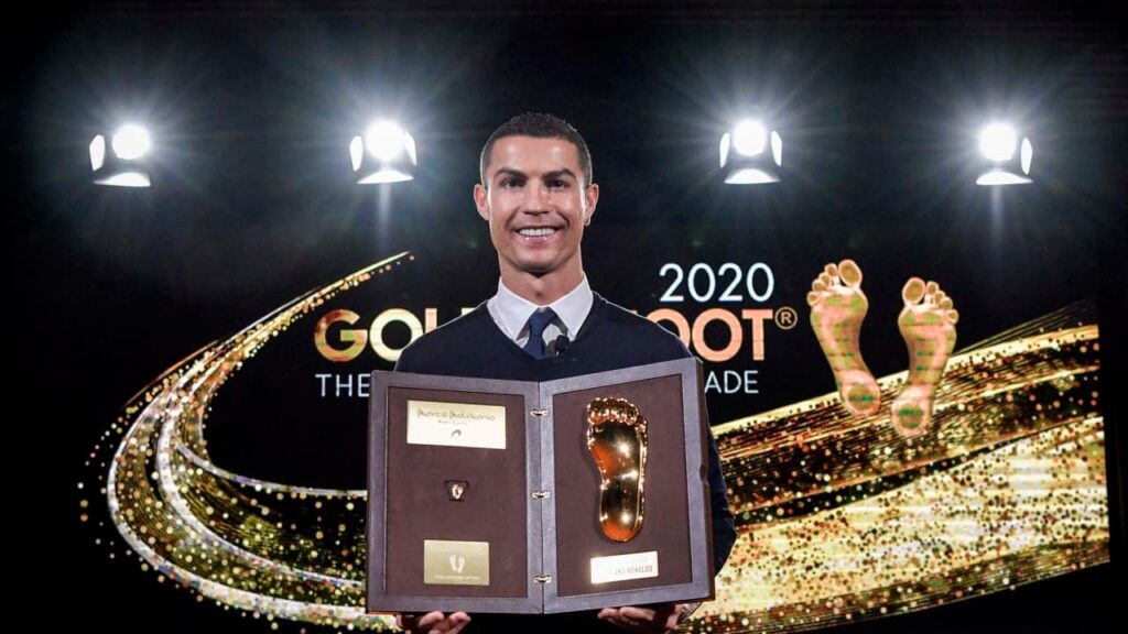 Cristiano Ronaldo received golden foot awards