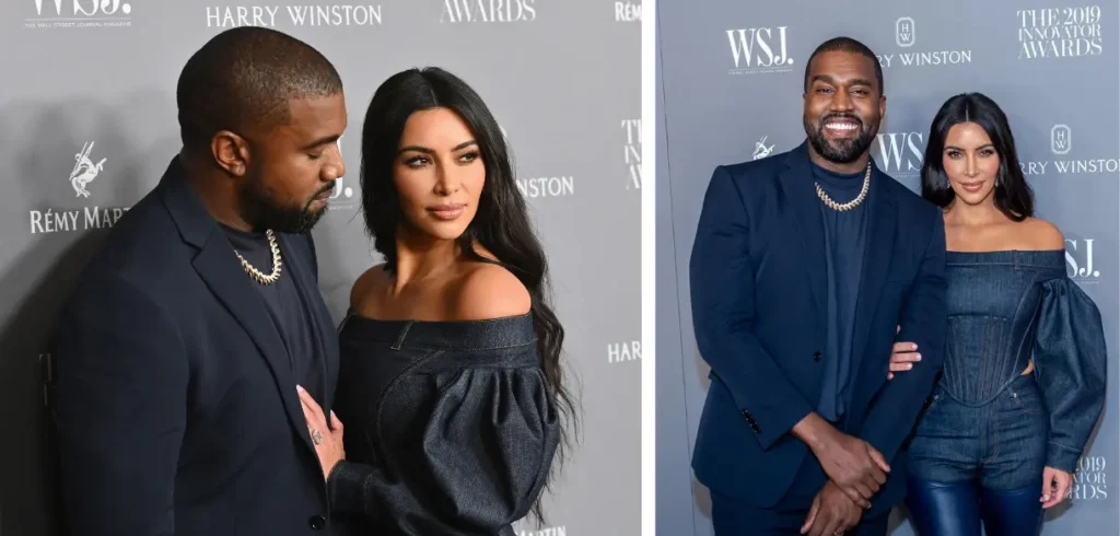 Kanye West and his wife Kim Kardashian