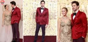 John Krasinski Golden Globes & wife