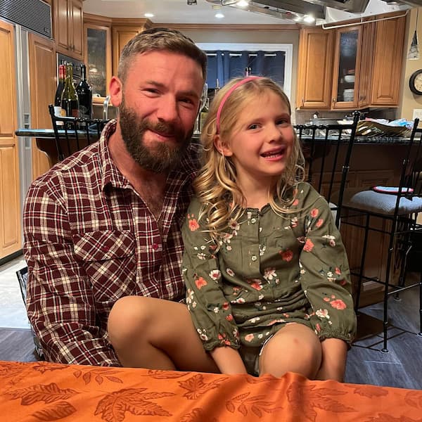 Julian Edelman with his daughter