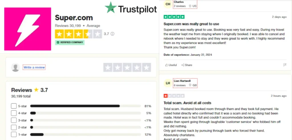 TrustPilot Reviews super.com
