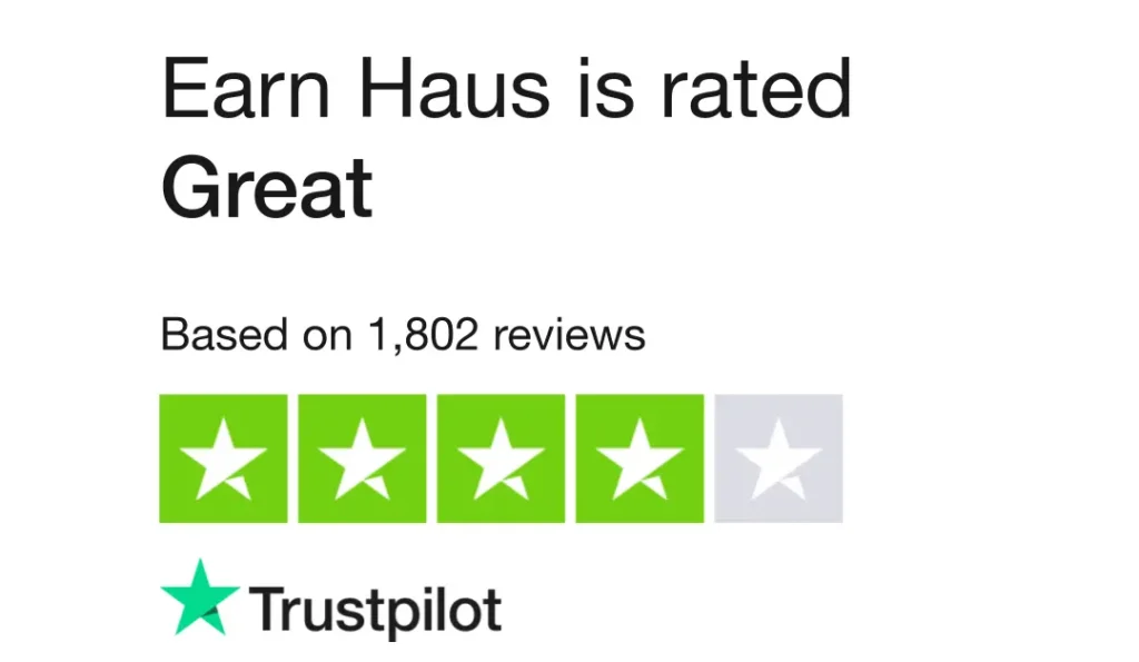 trustpilot reviews on Earn Haus