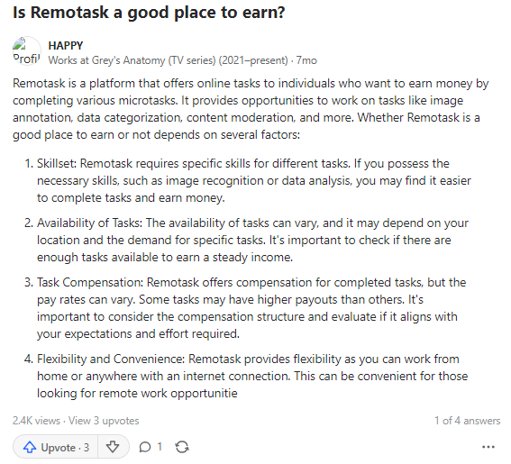 Remotasks reviews on Quora