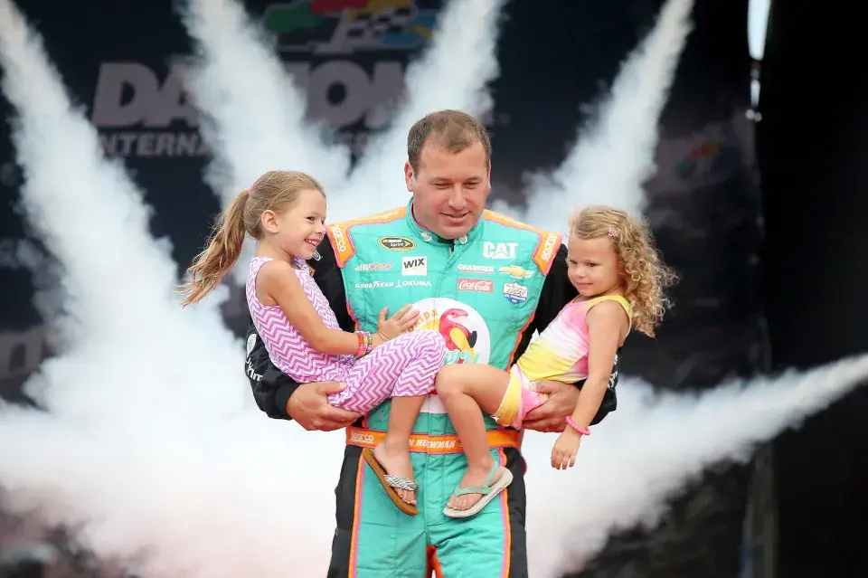 Ryan Newman with his daughter