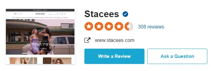 Sitejabber review on Stacees