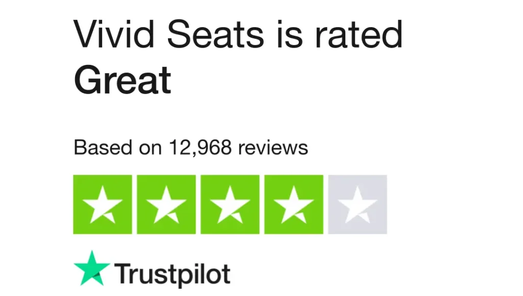 TrustPilot review on Vivid Seats