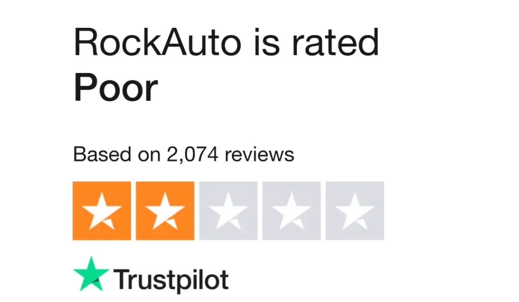 TrustPilot review on RockAuto