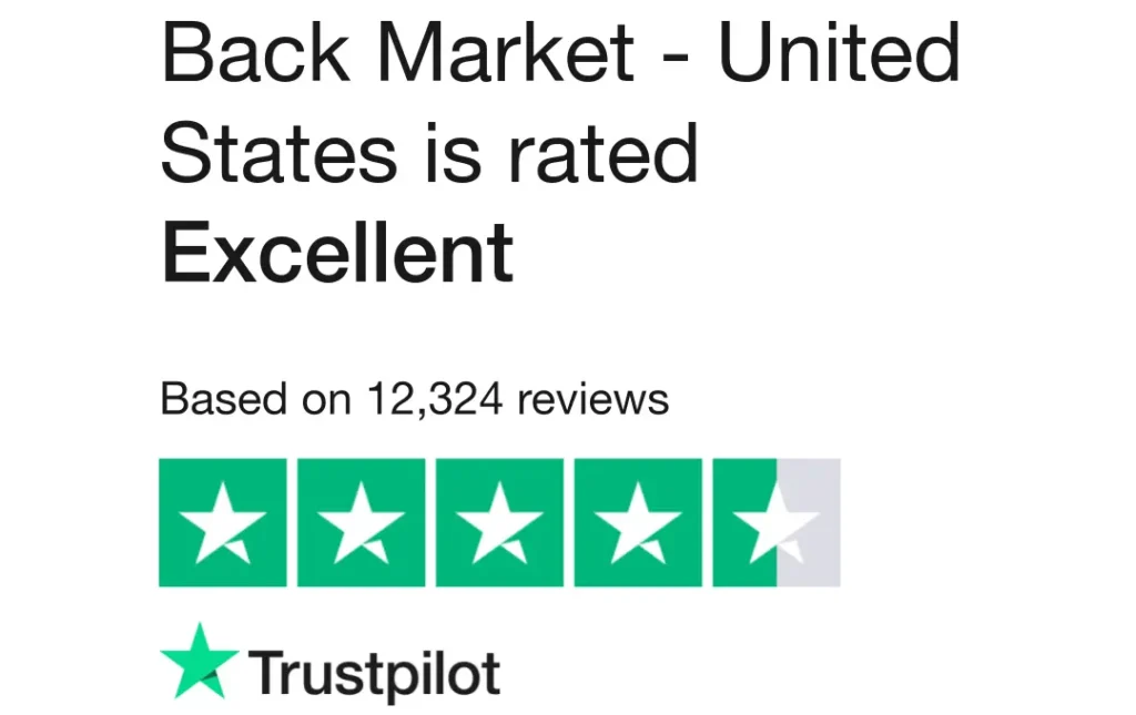 trustpilot review on Back Market