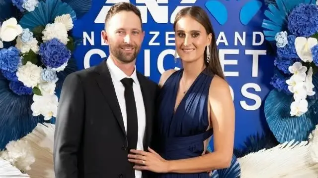 Devon Conway with his wife Kim Watson