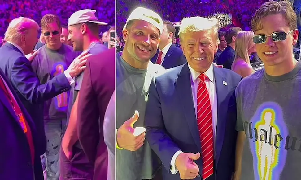 Joe Burrow and Nick Bosa Seen with Trump at UFC 299