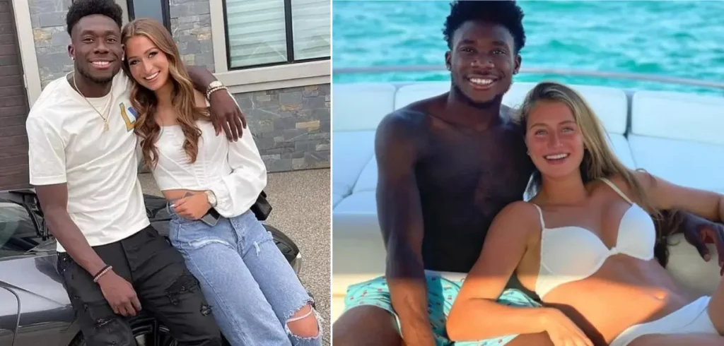 Jordyn Huitema and Alphonso Davies