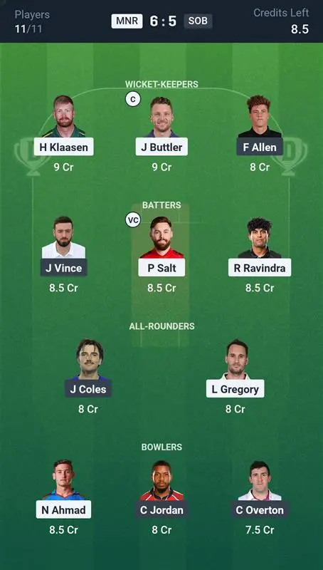 MNR vs SOB Small League Team